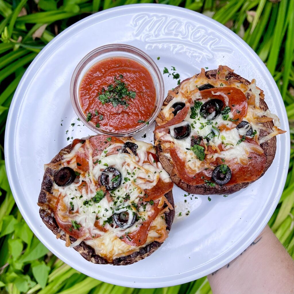 Air Fryer Portobello Pizzas