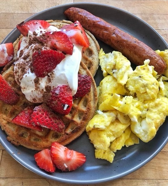 Chocolate Protein Waffles