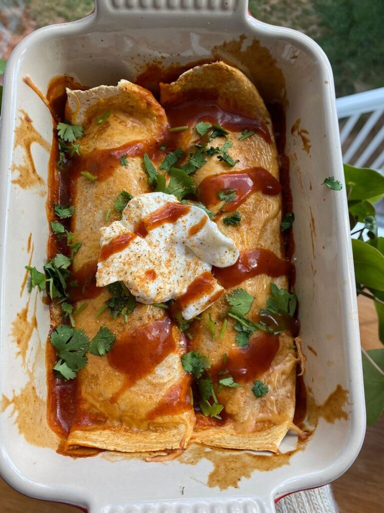 Crockpot Chicken Enchiladas