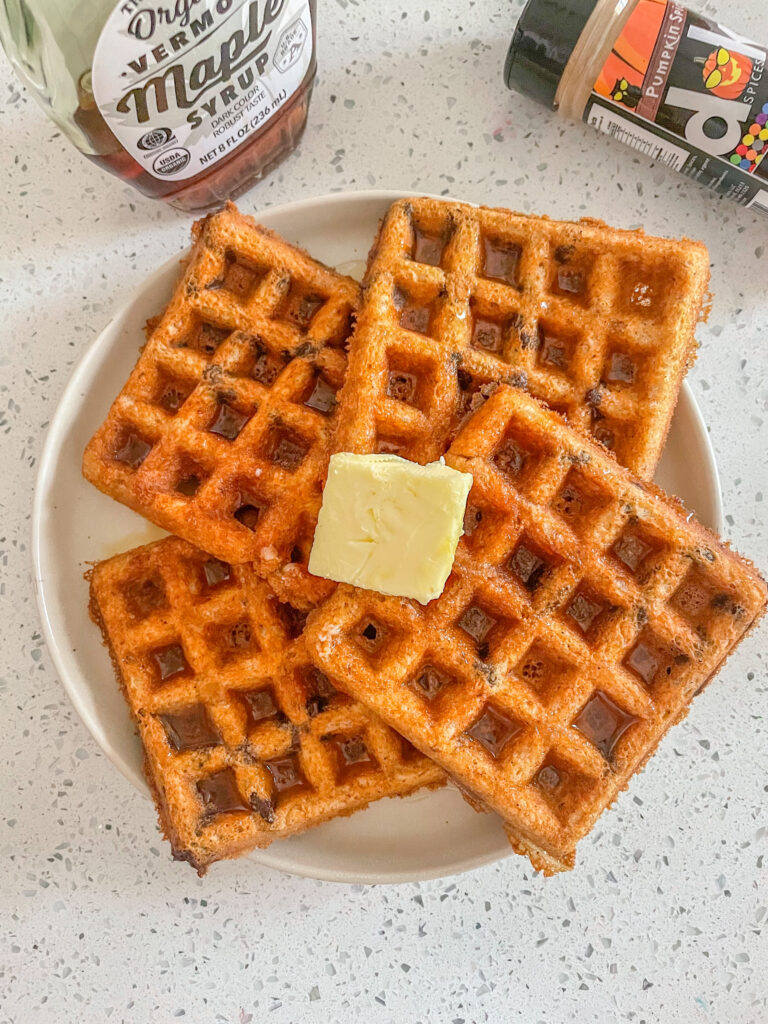 Pumpkin Chocolate Chip Extra Fluffy Gluten-Free Waffles