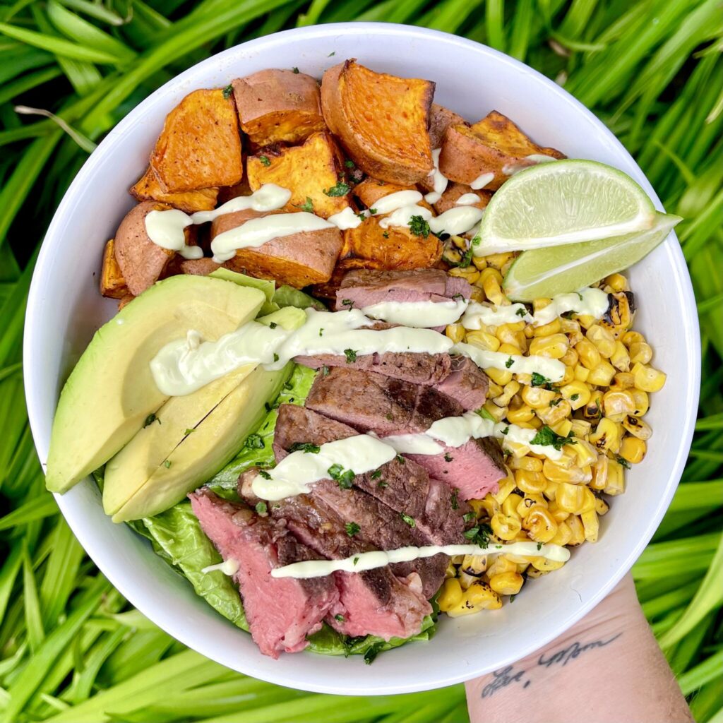 Steak and Sweet Potato Bowl